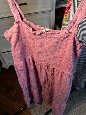 Gap Pink Smocked Babydoll Dress
